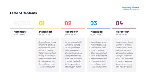 Table Of Contents Template Google Slides