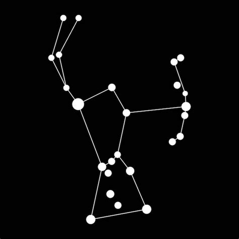 Premium Vector | Orion constellation map Vector illustration