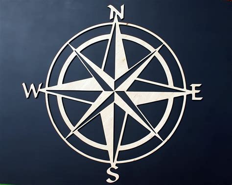 Nautical Themed Map Compass Rose 18" or 24" - NSEW - North South East ...