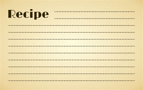 4 X 6 Recipe Card Template