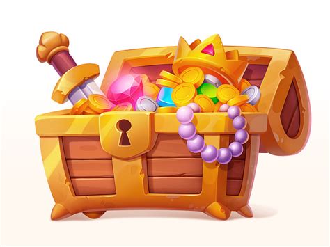 Gold Treasure Chest by NestStrix Game Art Studio on Dribbble