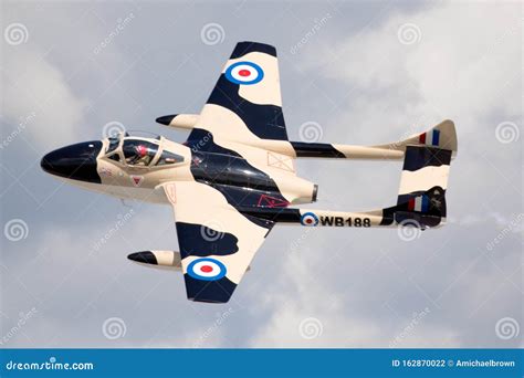 Vampire Vintage Aircraft, Airshow London Editorial Photography - Image ...