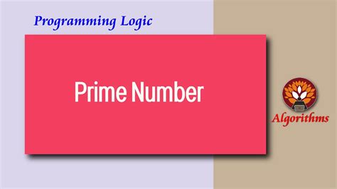 Exercise Solution Algorithm Prime Number - YouTube