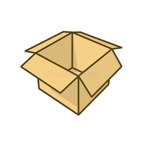 Empty Cardboard Box Vector Illustration Stock Vector - Illustration of symbol, shipping: 169500799