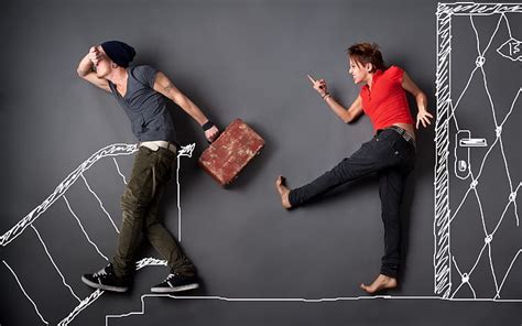 HD wallpaper: Couple Breaks Up, love, relationship, funny, wall drawing ...