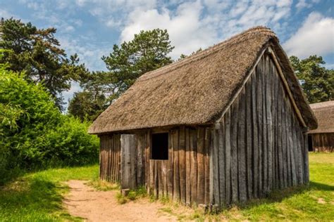 West Stow Anglo-Saxon Village Photo, The Weaving House (built 1984)