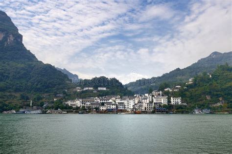 China Yangtze River town stock image. Image of three - 34652195