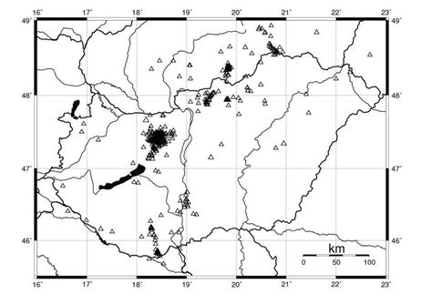 , Map of the blasts in the Carpathian Basin (1998-2009) | Download Scientific Diagram