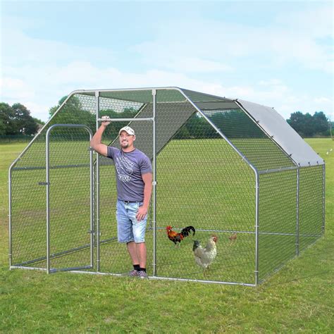 Vitesse Large Metal Chicken Coop, Walk in Wire Chicken coops Runs - Walmart.com