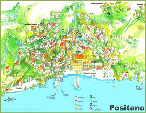 Positano tourist map