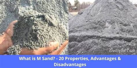 What is M Sand? - 20 Properties, Advantages, Disadvantages - Civil Lead