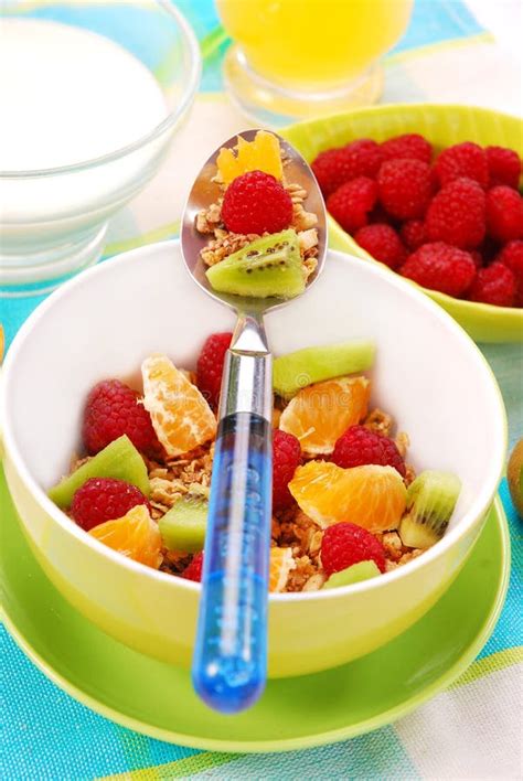 Muesli with Fresh Fruits As Diet Food Stock Image - Image of diet, juice: 11123497