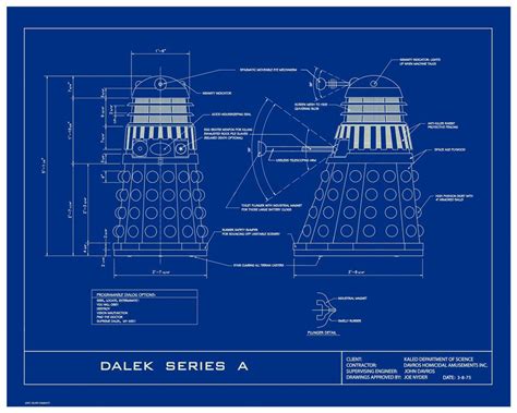 Dr. Who Dalek Humorous 16x20 Limited Edition Blueprint Poster. "No Flying Daleks Here". $30.00 ...