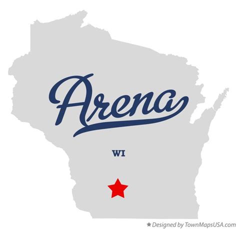 Map of Arena, WI, Wisconsin