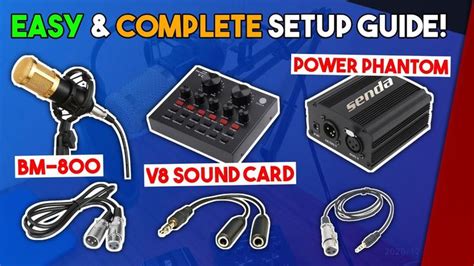 How to Setup BM-800 Condenser Mic w/ V8 Sound Card & Power Phantom! - Ea... in 2023 | Sound card ...