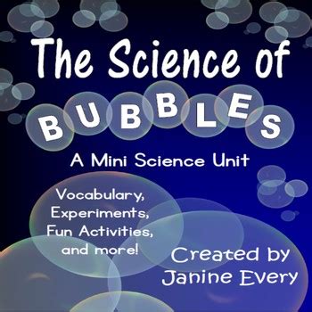 Bubbles: Science Fun by Janine Every | Teachers Pay Teachers