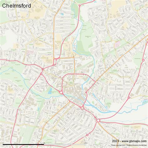 CHELMSFORD of ESSEX_COUNTY Files. Digital Mapping Solutions Vector Street Map