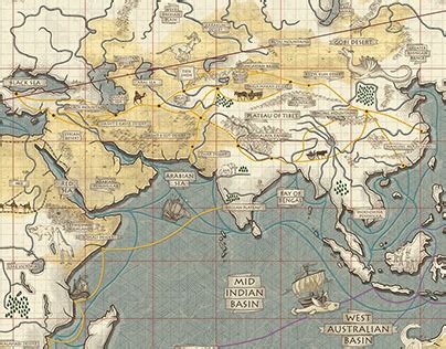 Ancient Trade Routes Map | Behance