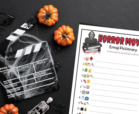 Horror Movie Emoji Party Game Halloween Trivia for Adults Printable Download - Etsy