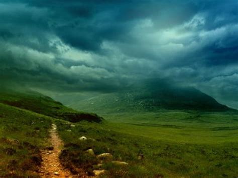 Bliss, mountain, manipulation, nature, fields, clouds, sky, landscape, HD wallpaper | Peakpx