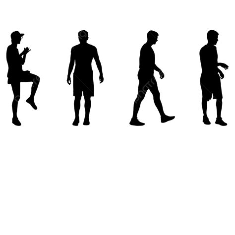 Background Group Silhouette Transparent Background, Silhouette Group Of People Standing On White ...