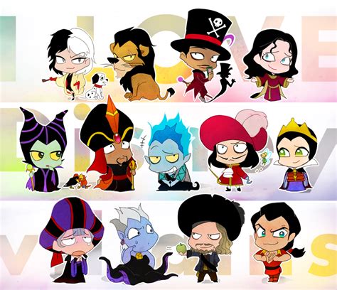 LOVE Disney villains by y-yuki on DeviantArt | Disney villains, Disney art, Disney