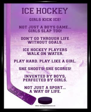 Girls Ice Hockey Quotes Inspirational. QuotesGram