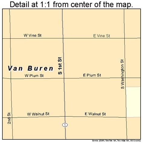 Van Buren Indiana Street Map 1878470