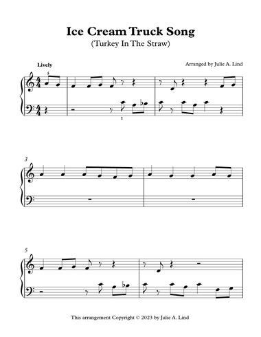 Ice Cream Truck Song in 2023 | Easy sheet music, Piano sheet music ...