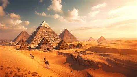 Premium Photo | Giza pyramids