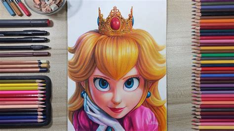 Drawing Princess Peach (The Super Mario Bros. Movie) | Fame Art - YouTube