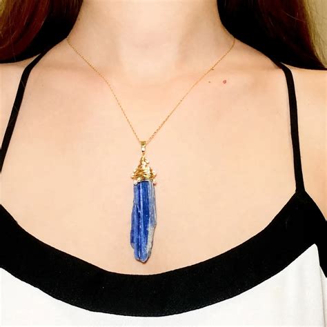 Blue Kyanite Necklace 18K Gold | ASANA Crystals [50% Sale]