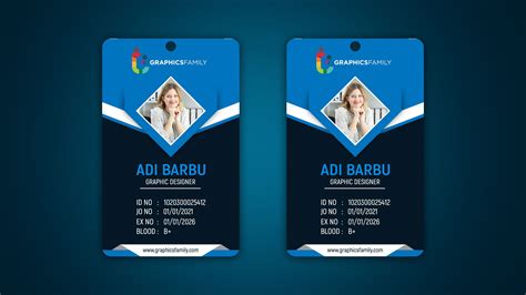 Free Corporate Id Card Design Template – GraphicsFamily