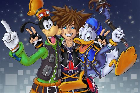 Kingdom Hearts Sora, Donald, Goofy On Throne Poster | ubicaciondepersonas.cdmx.gob.mx