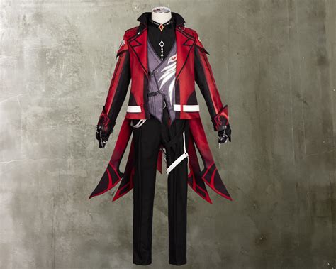 COFUN Game Genshin Impact Diluc Cosplay Costume Diluc Red Dead of Night ...