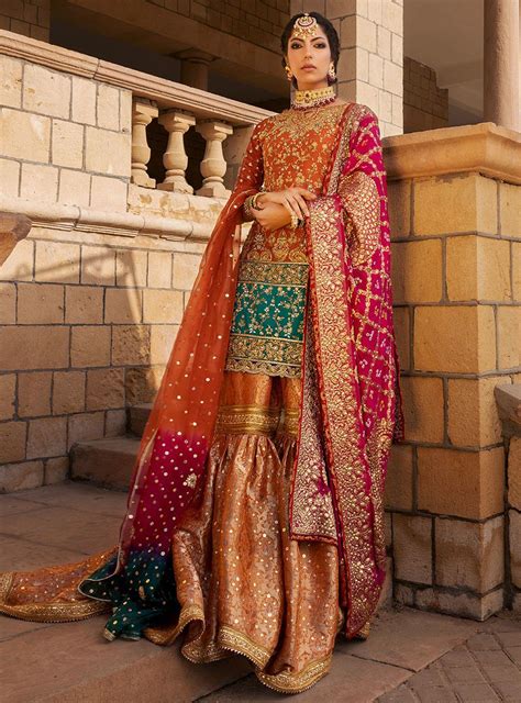 Luxury Bridal Indian Dress in Gharara Kameez #BN1146 | Pakistani ...