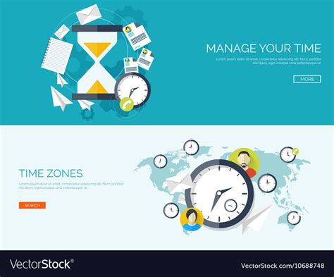 Clock flat icon world time Royalty Free Vector Image