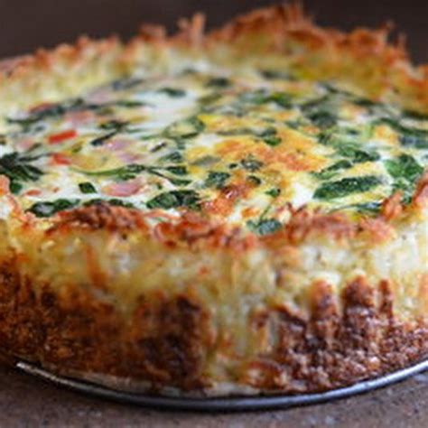 Spinach & Gruyere Cheese Quiche with a Hash Brown Crust Recipe - (3.8/5) | Recipe in 2020 ...