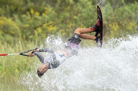 Dorien Llewellyn Tricks during Prelims at the 2023 IWWF World Waterski ...