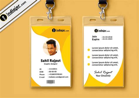 Multipurpose Corporate Office ID Card Free PSD Template - Indiater