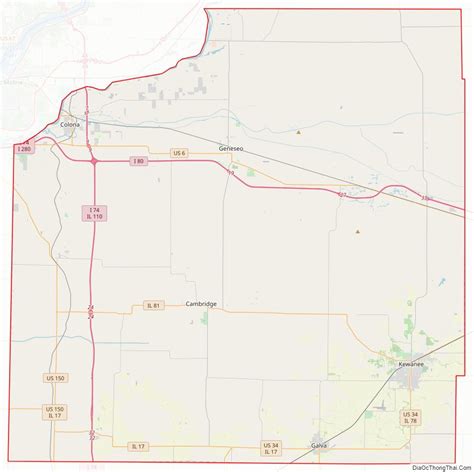 Map of Henry County, Illinois - Thong Thai Real