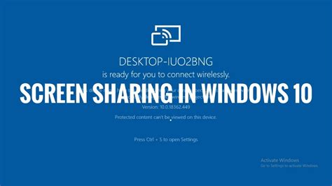 Screen sharing in windows 10 - YouTube
