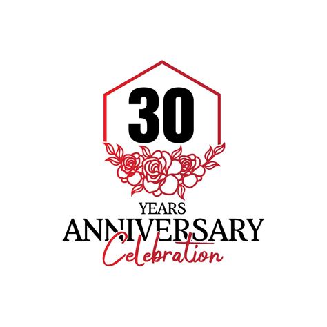 30 years anniversary logo, luxurious anniversary vector design celebration 17071546 Vector Art ...