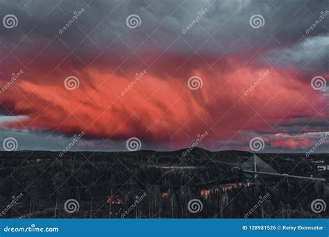 Smaalenene Bridge in Norway Over River Glomma Stock Photo - Image of ...