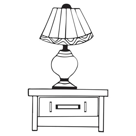 Table Lamp Drawing For Kids 11880830 Vector Art at Vecteezy