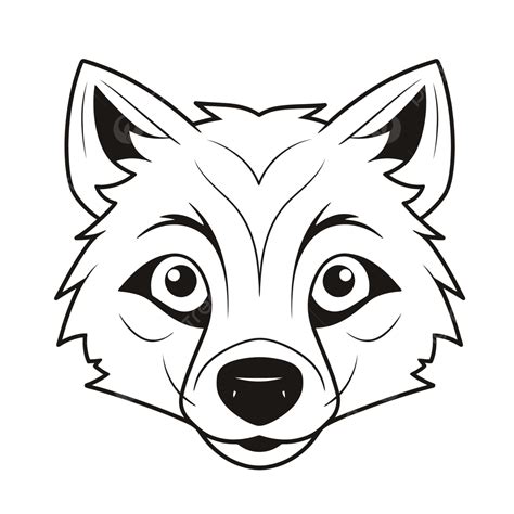 Wolf Head Black And White Vector Clipart Outline Sketch Drawing, Wolf ...