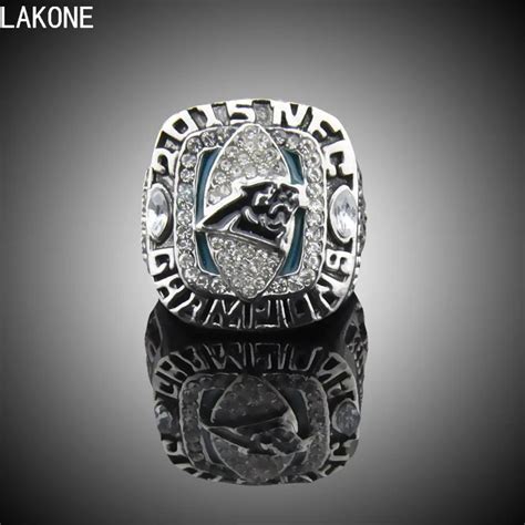 LAKONE Champions ring, 2015 Super Bowl Carolina Panthers Americas championship ring, sports fans ...