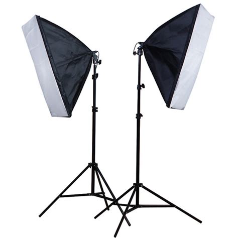 Photography diffuser Flash 110 240v Continuous Lighting 50x70cm Softbox and light Stand 2pcs ...