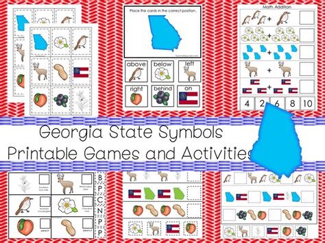 30 Georgia State Symbols themed Learning Games Download. ZIP | Etsy