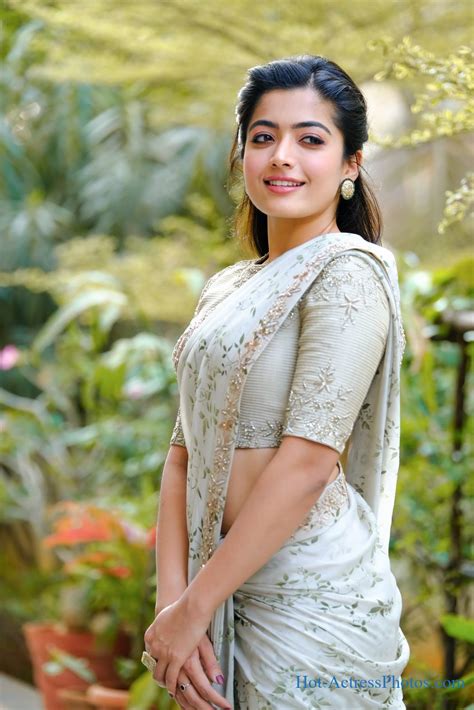 Rashmika Mandanna New Hot Photos In Saree - Hot Actress Photos